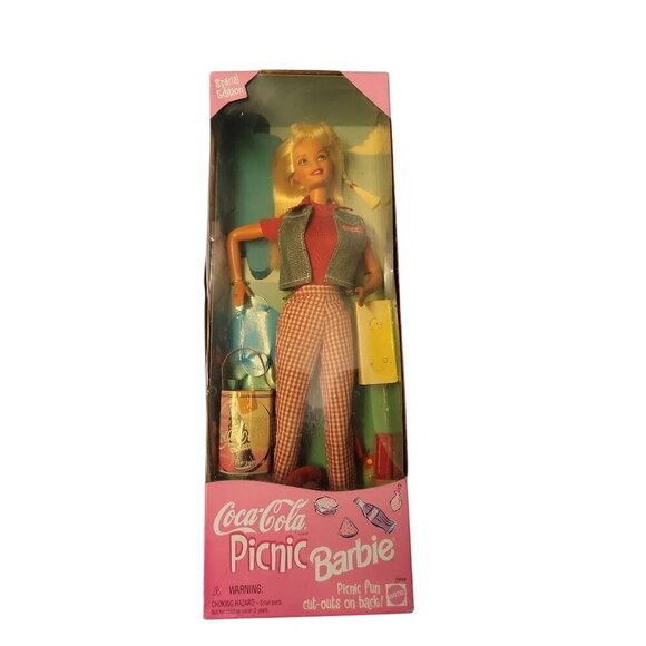 1997 Barbie Doll Coca Cola Picnic Special Edition Mattel #10926 NEW Sealed Box - Picture 2 of 8